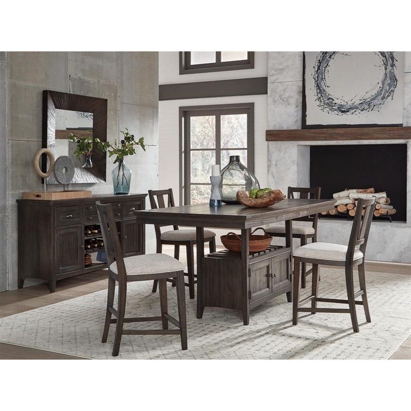 Magnussen Home Westley Falls Dining D439942 Counter Table with Storage